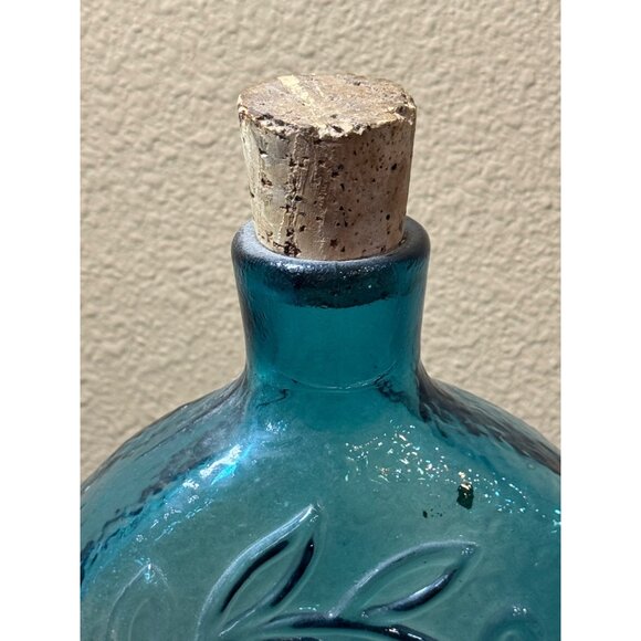 Vintage Stelvia Wayne Hausted Empoli Decanter Empossed Birds Of Peace Cork Stop - Picture 4 of 8